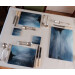 Kynance Cove glass tableware set for four, blue sea and sky, two place mats, two coasters and one server