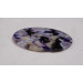 Red tail bumblebee round glass coaster, white and purple wisteria flower, deep angle view